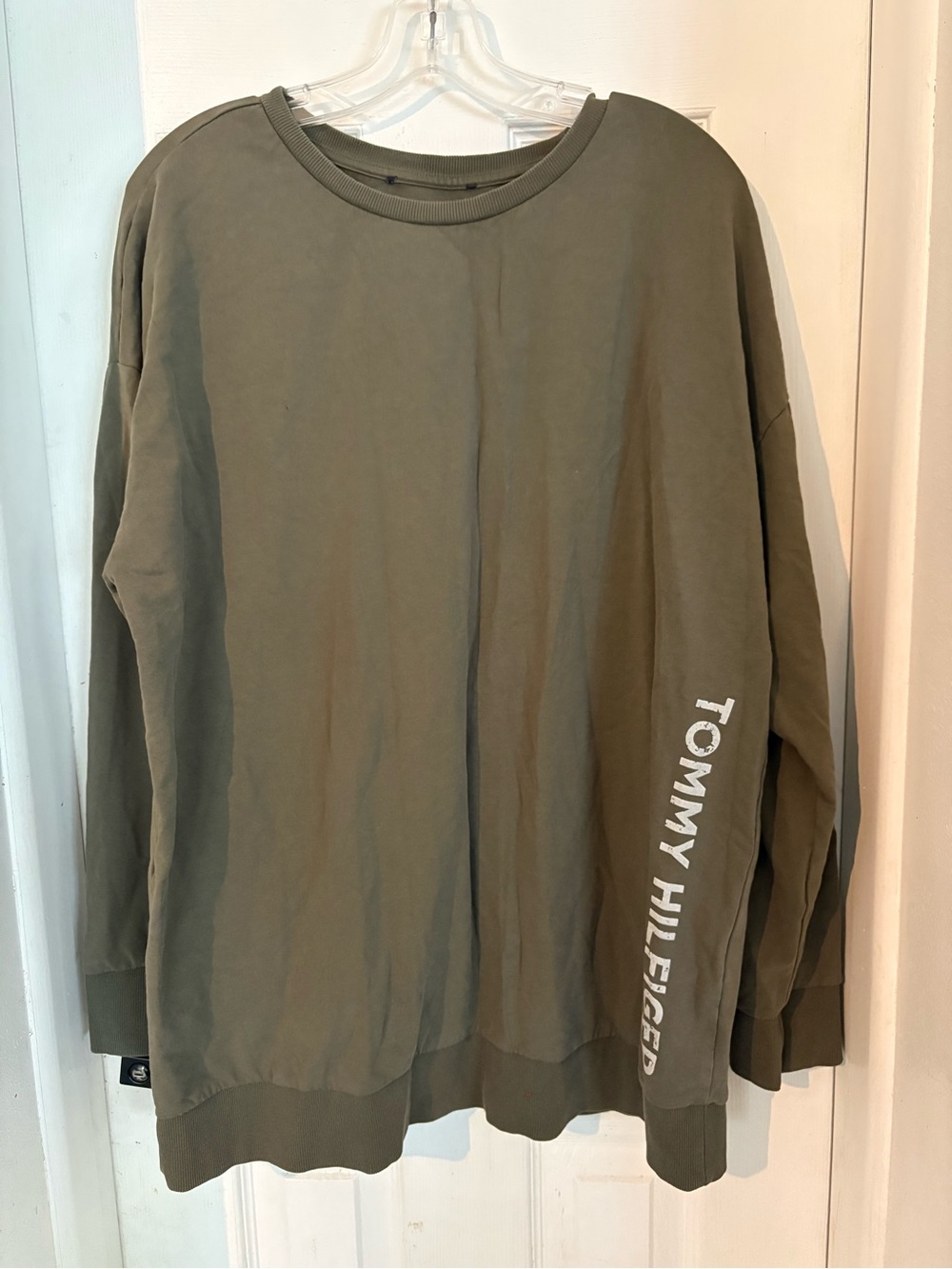 Tommy Hilfiger Olive Green Long-Sleeve Sweatshirt